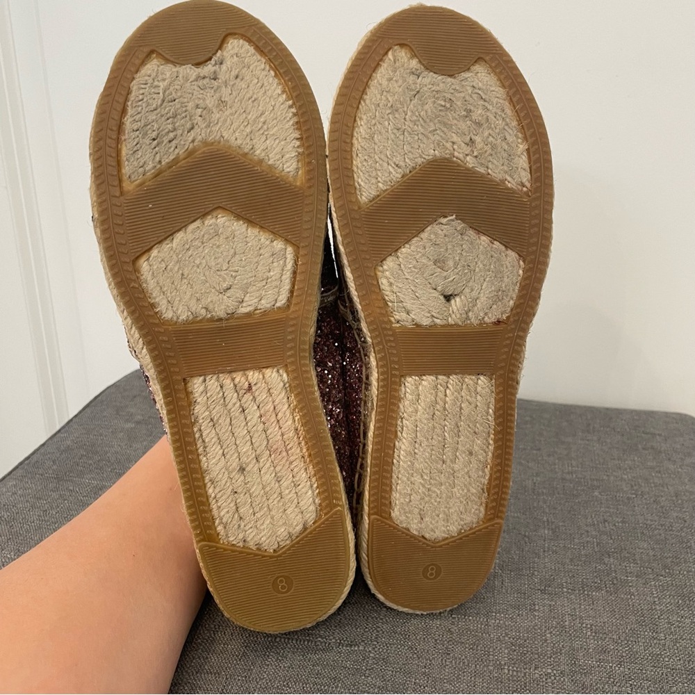 KATE SPADE Linds Too Glitter Leather Espadrille - Size 8 - Picture 10 of 12